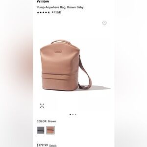Never used Willow Pump Anywhere Bag. Vegan leather convertible backpack